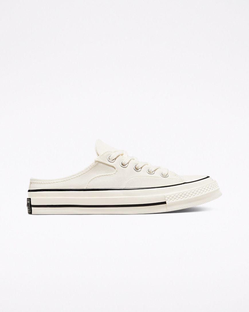 Women\'s Converse Chuck 70 Mule Low Top Shoes Beige / Black | AU 961C8G